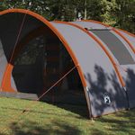Sport si Outdoor - Camping - Corturi camping - Cort tunel cu acoperis Gri si Portocalie 710 x 460 x 245 cm - Infinity.ro