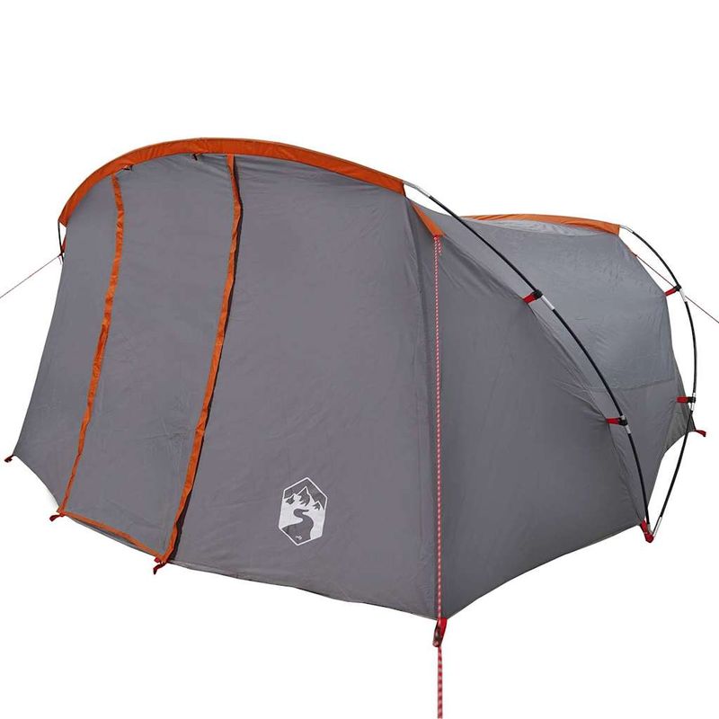 Sport si Outdoor - Camping - Corturi camping - Cort tunel cu acoperis Gri si Portocalie 318 x 275 x 140 cm - Infinity.ro