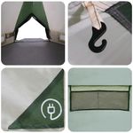Sport si Outdoor - Camping - Corturi camping - Cort Teepee cu acoperis Verde si gri 490 x 410 x 210 cm - Infinity.ro