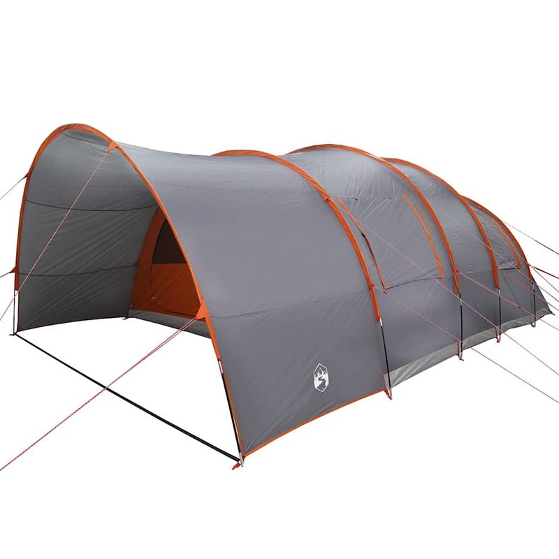 Sport si Outdoor - Camping - Corturi camping - Cort tunel cu acoperis Gri si Portocalie 710 x 460 x 245 cm - Infinity.ro