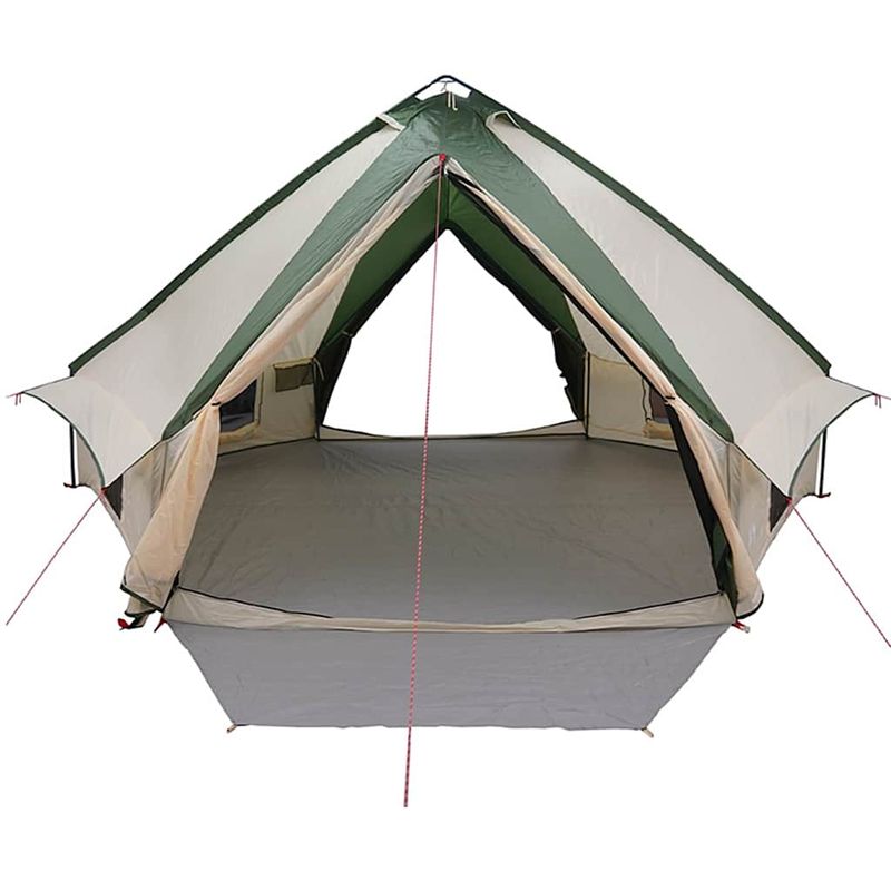 Sport si Outdoor - Camping - Corturi camping - Cort Teepee cu acoperis Verde si alb 490 x 410 x 210 cm - Infinity.ro