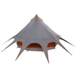 Sport si Outdoor - Camping - Corturi camping - Cort Teepee cu acoperis Gri si Portocalie 600 x 600 x 347 cm - Infinity.ro