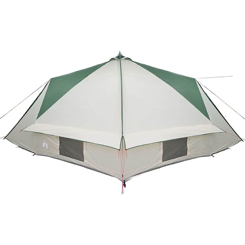 Sport si Outdoor - Camping - Corturi camping - Cort Teepee cu acoperis Verde si alb 490 x 410 x 210 cm - Infinity.ro