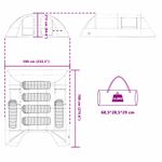 Sport si Outdoor - Camping - Corturi camping - Cort tunel cu acoperis Gri si Portocalie 700 x 590 x 215 cm - Infinity.ro