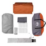 Sport si Outdoor - Camping - Corturi camping - Cort tunel cu acoperis Gri si Portocalie 778 x 356 x 210 cm - Infinity.ro