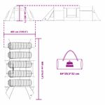 Sport si Outdoor - Camping - Corturi camping - Cort tunel cu acoperis Albastru si Gri 778 x 356 x 210 cm - Infinity.ro