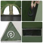 Sport si Outdoor - Camping - Corturi camping - Cort tunel cu acoperis cu depozitare Verde 710 x 460 x 245 cm - Infinity.ro