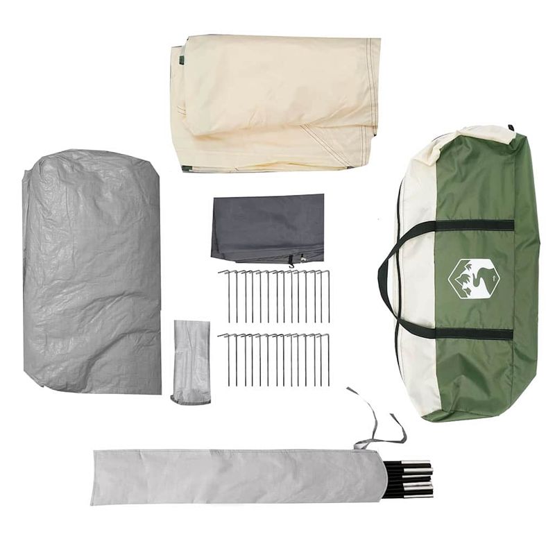 Sport si Outdoor - Camping - Corturi camping - Cort tunel cu acoperis Verde si alb 778 x 356 x 210 cm - Infinity.ro