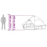 Sport si Outdoor - Camping - Corturi camping - Cort Teepee cu acoperis Gri si Portocalie 490 x 410 x 210 cm - Infinity.ro