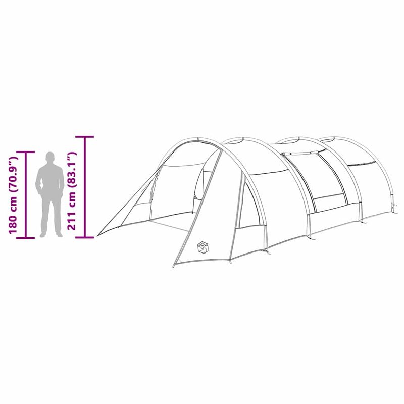 Sport si Outdoor - Camping - Corturi camping - Cort tunel cu acoperis Albastru si Gri 778 x 356 x 210 cm - Infinity.ro