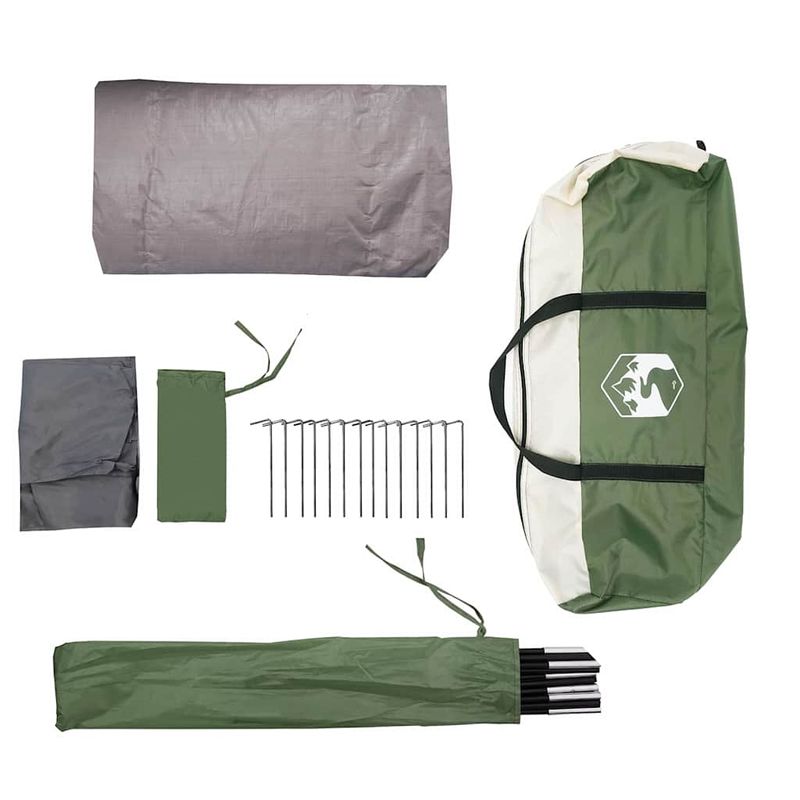 Sport si Outdoor - Camping - Corturi camping - Cort tunel cu acoperis Verde si alb 318 x 275 x 140 cm - Infinity.ro