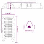 Sport si Outdoor - Camping - Corturi camping - Cort tunel cu acoperis Verde si alb 778 x 356 x 210 cm - Infinity.ro