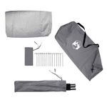 Sport si Outdoor - Camping - Corturi camping - Cort tunel cu acoperis Gri si Portocalie 328 x 228 x 115 cm - Infinity.ro