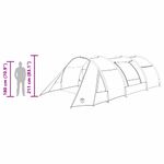 Sport si Outdoor - Camping - Corturi camping - Cort tunel cu acoperis Gri si Portocalie 778 x 356 x 210 cm - Infinity.ro