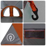 Sport si Outdoor - Camping - Corturi camping - Cort tunel cu acoperis Gri si Portocalie 710 x 460 x 245 cm - Infinity.ro