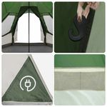 Sport si Outdoor - Camping - Corturi camping - Cort Teepee Verde 720 x 465 x 295 cm Poliester 185T cu strat PU - Infinity.ro