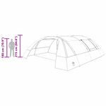 Sport si Outdoor - Camping - Corturi camping - Cort tunel cu acoperis Albastru si Gri 700 x 590 x 215 cm - Infinity.ro