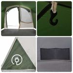 Sport si Outdoor - Camping - Corturi camping - Cort tunel cu acoperis Verde si alb 740 x 370 x 220 cm - Infinity.ro