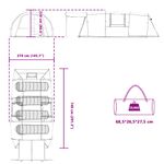 Sport si Outdoor - Camping - Corturi camping - Cort tunel cu acoperis Gri si Portocalie 740 x 370 x 220 cm - Infinity.ro