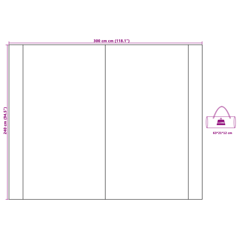 Sport si Outdoor - Camping - Copertine si adaposturi - Prelata rezistenta la apa 300 x 240 cm - Infinity.ro
