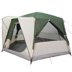 Sport si Outdoor - Camping - Corturi camping - Cort cabina cu acoperis Verde si alb 333 x 317 x 194 cm - Infinity.ro