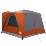 Sport si Outdoor - Camping - Corturi camping - Cort cabina cu acoperis Gri si Portocalie 400 x 350 x 212 cm - Infinity.ro