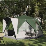 Sport si Outdoor - Camping - Corturi camping - Cort cabina cu acoperis Verde si alb 333 x 317 x 194 cm - Infinity.ro