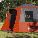Sport si Outdoor - Camping - Corturi camping - Cort cabina cu acoperis Gri si Portocalie 405 x 405 x 273 cm - Infinity.ro