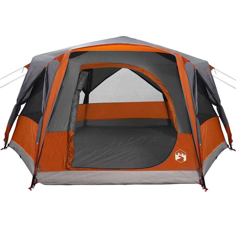 Sport si Outdoor - Camping - Corturi camping - Cort cabina cu acoperis Gri si Portocalie 400 x 350 x 212 cm - Infinity.ro
