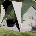 Sport si Outdoor - Camping - Corturi camping - Cort cabina cu acoperis Verde si alb 333 x 317 x 194 cm - Infinity.ro