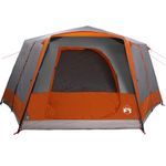 Sport si Outdoor - Camping - Corturi camping - Cort cabina cu acoperis Gri si Portocalie 400 x 350 x 212 cm - Infinity.ro