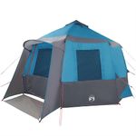 Sport si Outdoor - Camping - Corturi camping - Cort cabina cu acoperis Albastru si Gri 405 x 405 x 273 cm - Infinity.ro