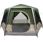 Sport si Outdoor - Camping - Corturi camping - Cort cabina cu acoperis Verde si alb 333 x 317 x 194 cm - Infinity.ro