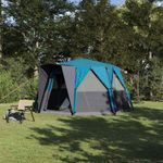 Sport si Outdoor - Camping - Corturi camping - Cort cabina cu acoperis albastru 425 x 396 x 222 cm - Infinity.ro