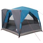 Sport si Outdoor - Camping - Corturi camping - Cort cabina cu acoperis Albastru si Gri 333 x 317 x 194 cm - Infinity.ro