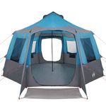 Sport si Outdoor - Camping - Corturi camping - Cort cabina cu acoperis Albastru si Gri 405 x 405 x 273 cm - Infinity.ro