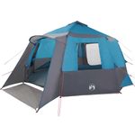 Sport si Outdoor - Camping - Corturi camping - Cort cabina cu acoperis Albastru si Gri 500 x 500 x 294 cm - Infinity.ro