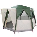 Sport si Outdoor - Camping - Corturi camping - Cort cabina cu acoperis Verde si alb 320 x 320 x 203 cm - Infinity.ro