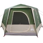 Sport si Outdoor - Camping - Corturi camping - Cort cabina cu acoperis Verde si alb 333 x 317 x 194 cm - Infinity.ro