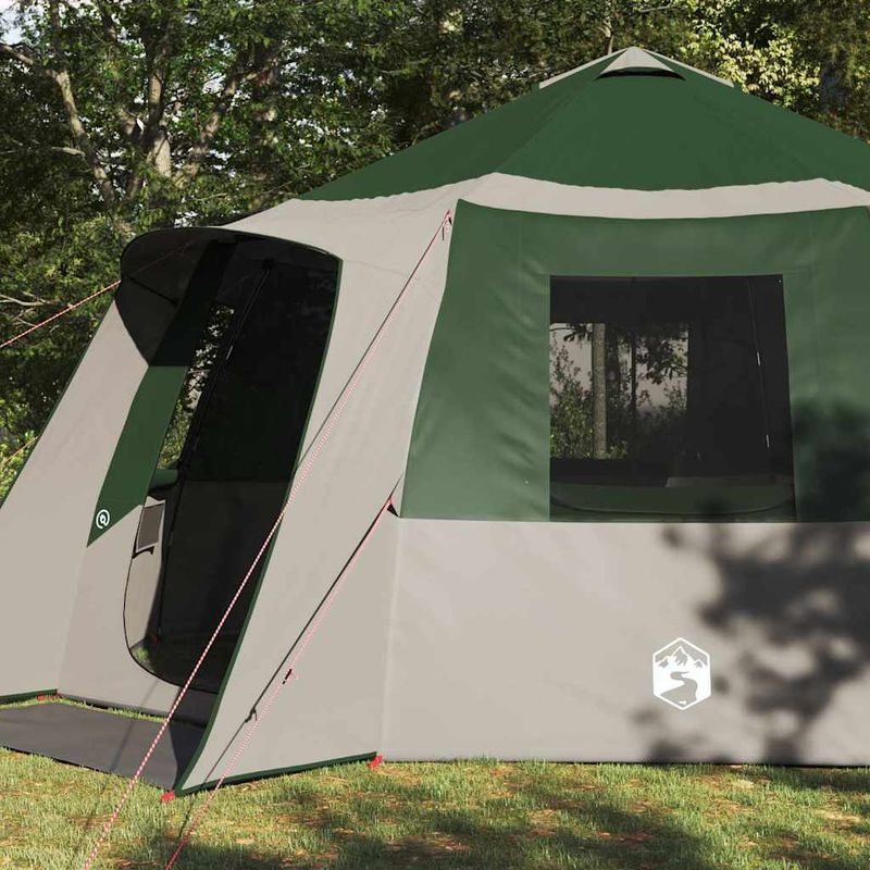 Sport si Outdoor - Camping - Corturi camping - Cort cabina cu acoperis Verde si gri 500 x 500 x 294 cm - Infinity.ro