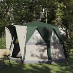 Sport si Outdoor - Camping - Corturi camping - Cort cabina cu acoperis Verde si alb 320 x 320 x 203 cm - Infinity.ro