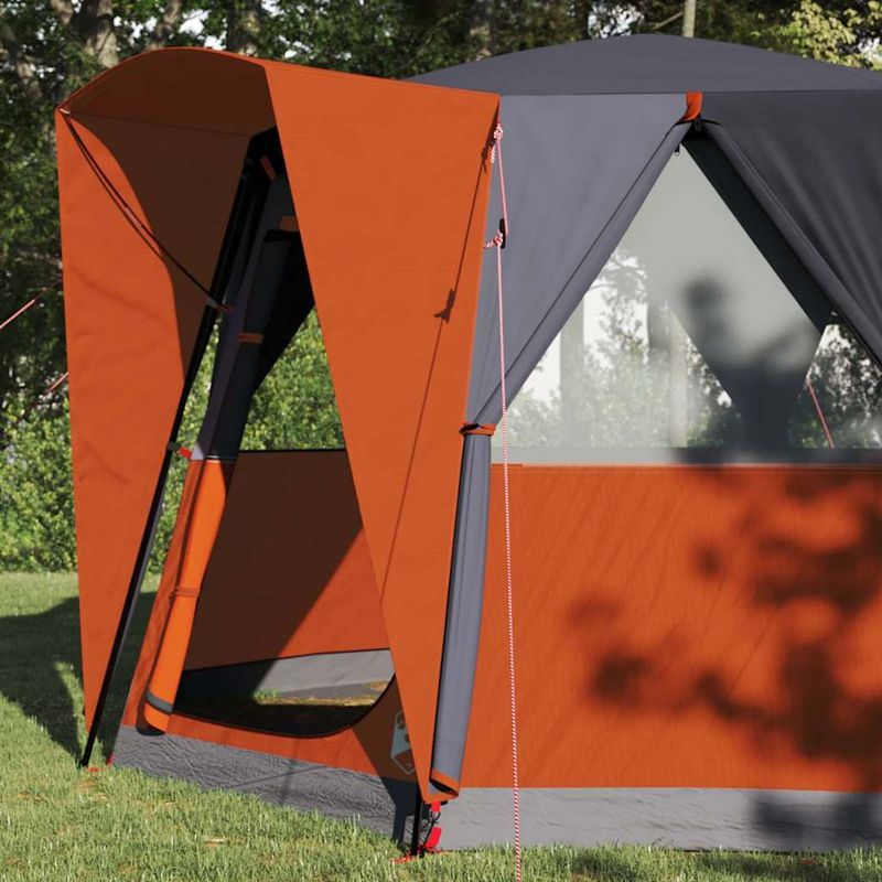 Sport si Outdoor - Camping - Corturi camping - Cort cabina cu acoperis Gri si Portocalie 320 x 320 x 203 cm - Infinity.ro