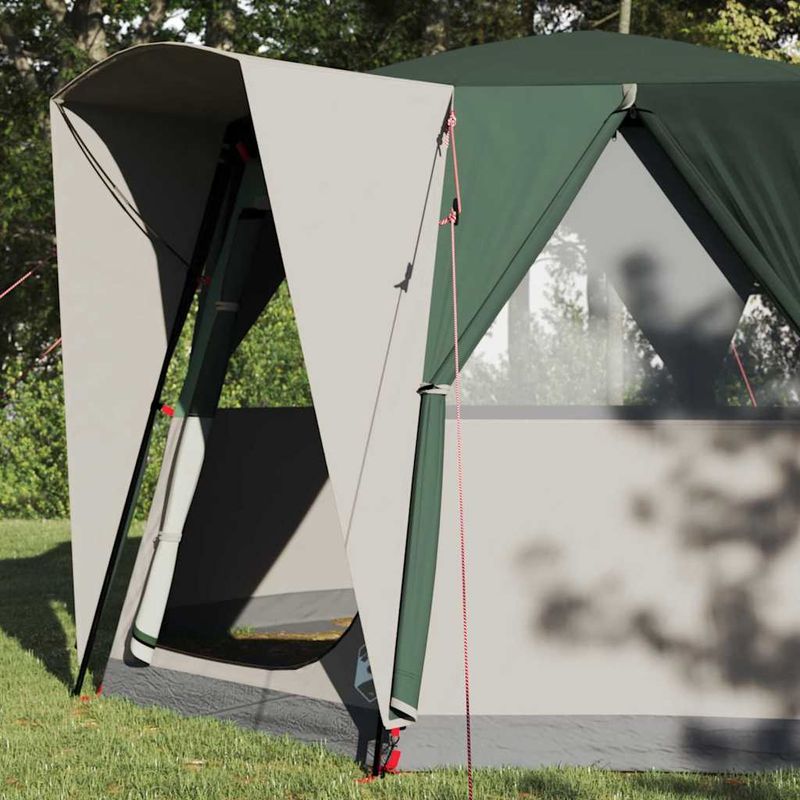 Sport si Outdoor - Camping - Corturi camping - Cort cabina cu acoperis Verde si alb 320 x 320 x 203 cm - Infinity.ro