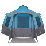 Sport si Outdoor - Camping - Corturi camping - Cort cabina cu acoperis Albastru si Gri 405 x 405 x 273 cm - Infinity.ro