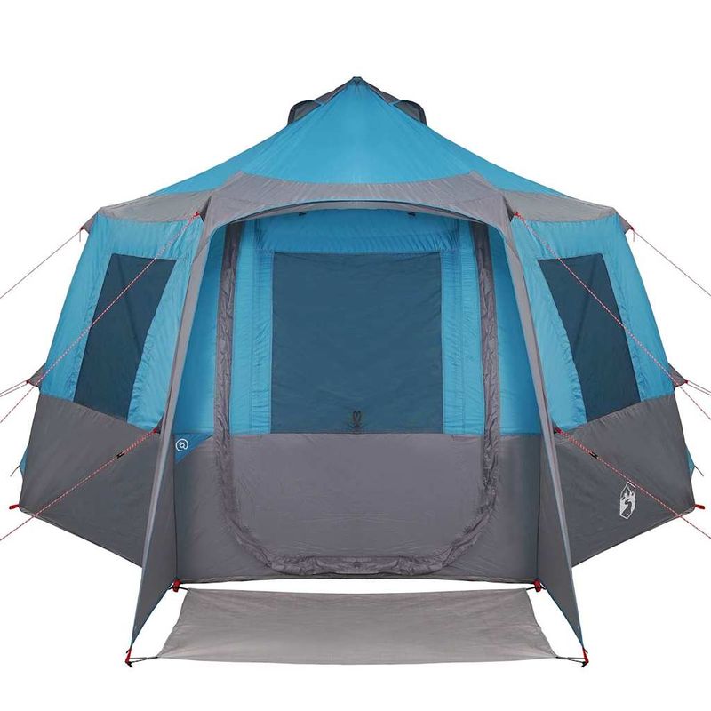 Sport si Outdoor - Camping - Corturi camping - Cort cabina cu acoperis Albastru si Gri 405 x 405 x 273 cm - Infinity.ro