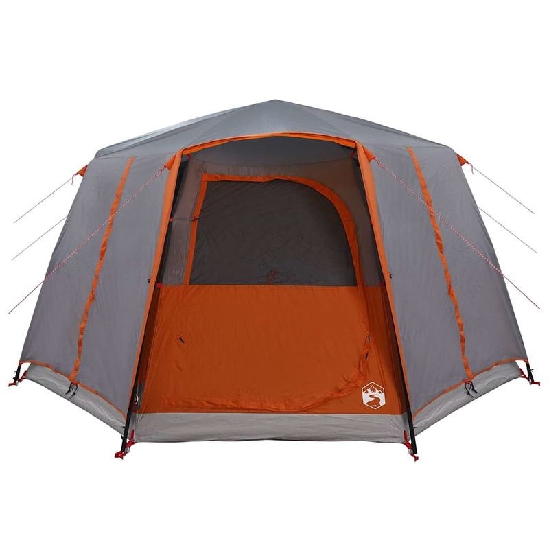 Sport si Outdoor - Camping - Corturi camping - Cort cabina cu acoperis Gri si Portocalie 425 x 396 x 222 cm - Infinity.ro