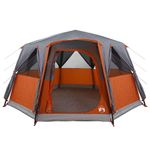 Sport si Outdoor - Camping - Corturi camping - Cort cabina cu acoperis Gri si Portocalie 425 x 396 x 222 cm - Infinity.ro