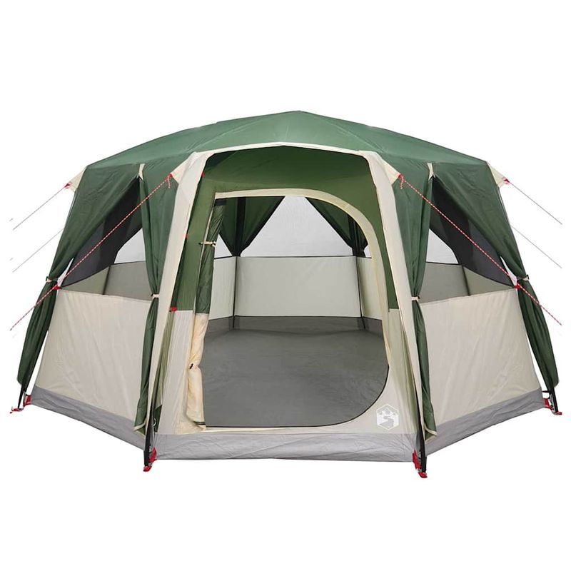 Sport si Outdoor - Camping - Corturi camping - Cort cabina cu acoperis cu depozitare Verde 425 x 396 x 222 cm - Infinity.ro