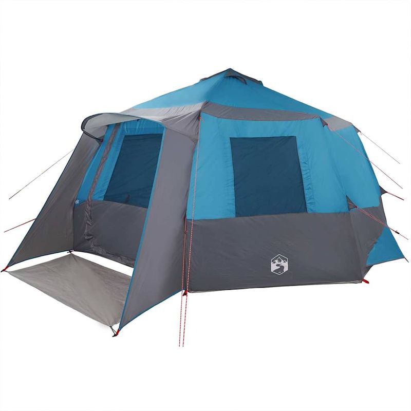 Sport si Outdoor - Camping - Corturi camping - Cort cabina cu acoperis Albastru si Gri 500 x 500 x 294 cm - Infinity.ro