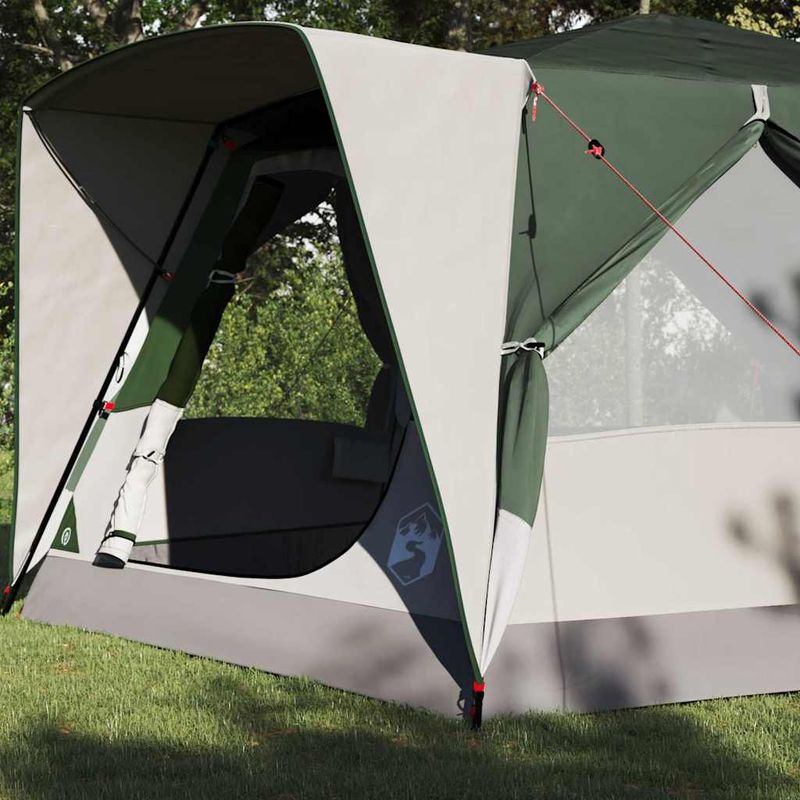 Sport si Outdoor - Camping - Corturi camping - Cort cabina cu acoperis cu depozitare Verde 400 x 350 x 212 cm - Infinity.ro